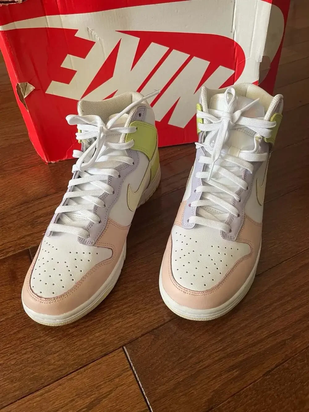 Nike Dunk High Pastel Multi Color Womens 9 / Youth 7.5 Easter Spring Sneakers